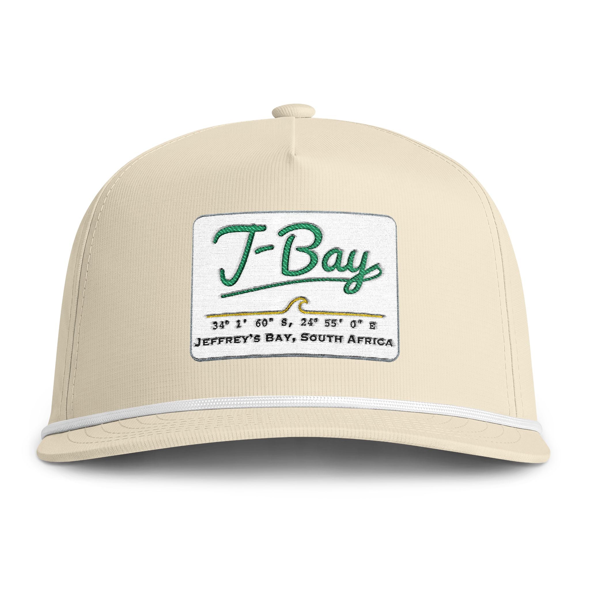 J-Bay Sunwashed Rope Cap — Vintage Surf Patch Trucker Hat