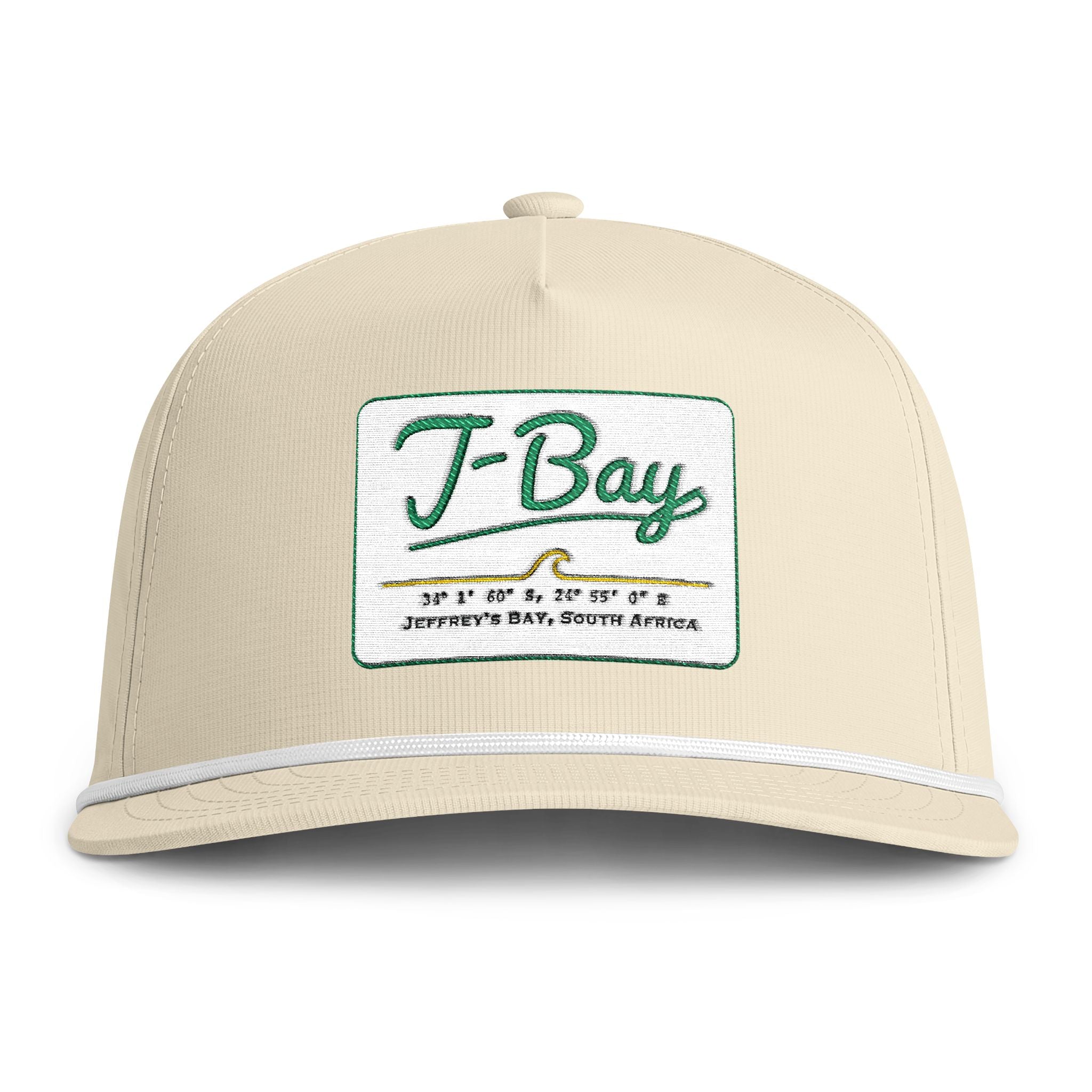 J-Bay Sunwashed Rope Cap — Vintage Surf Patch Trucker Hat
