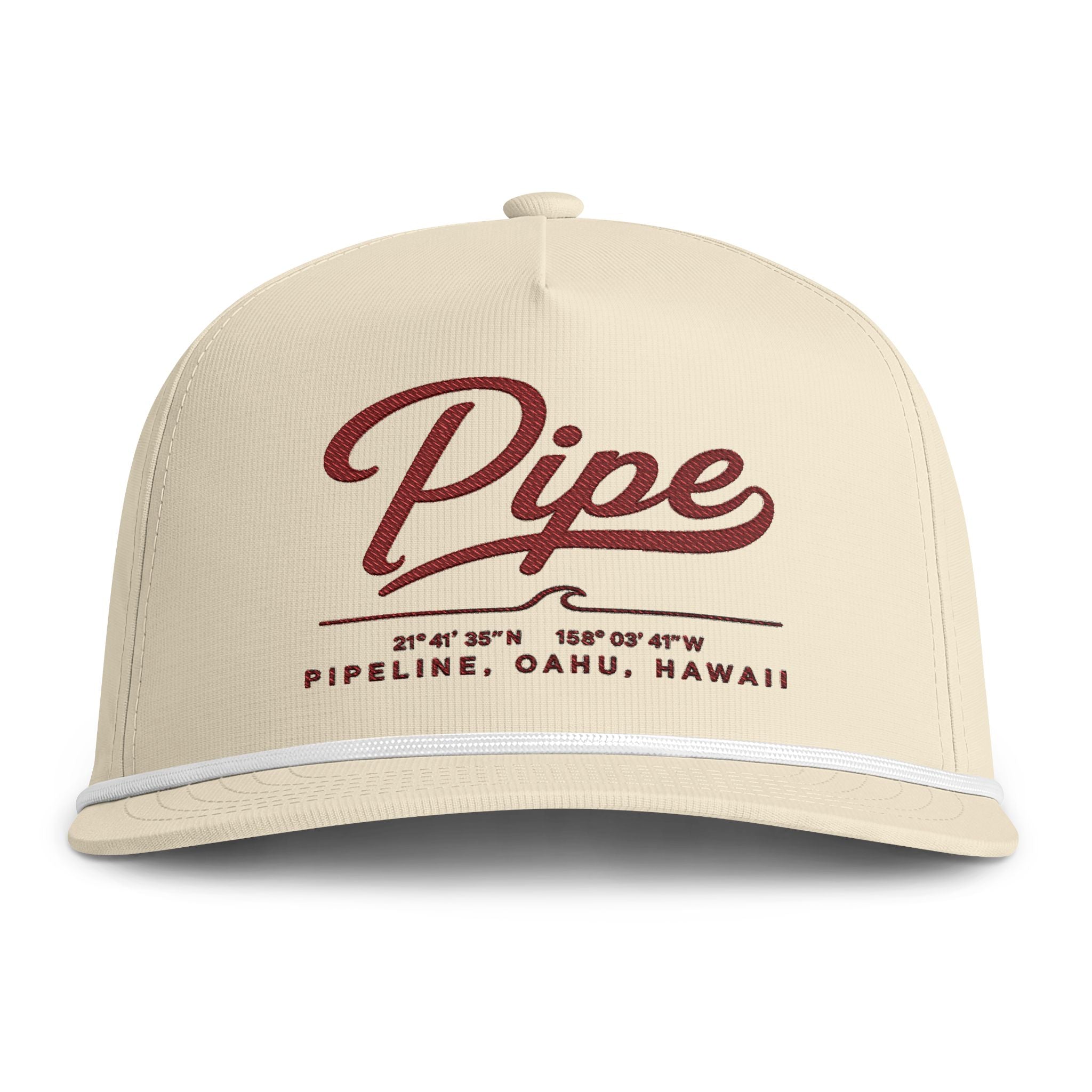 Pipe Rope Cap — Vintage Surf Trucker Hat (Pipeline Oahu)